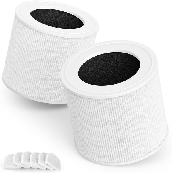 Core Mini Replacement Filter for LEVOIT Purifier Core Mini-RF, 2-Pack with Essential Oil Pads