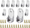 10Pcs Zinc Alloy Oval Closet Rod End Supports, Fit Oval Rod 18 x 35 mm