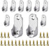 10Pcs Zinc Alloy Oval Closet Rod End Supports, Fit Oval Rod 18 x 35 mm