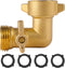 AuySier Brass 90 Degree Hose Elbow for RV, Garden Hose Elbow Connector with
