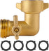 AuySier Brass 90 Degree Hose Elbow for RV, Garden Hose Elbow Connector with