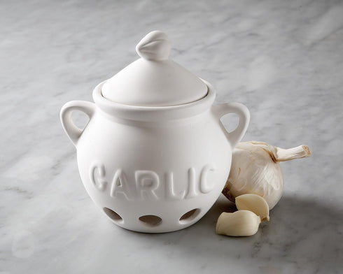 5.25" 4.25" 5.5" Fox Run Garlic Keeper and Storage, White Ceramic, x x