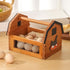 ZSHLXM Egg Basket for Gathering Fresh Eggs, Farmhouse Egg Collecting Basket, Wood Chicken