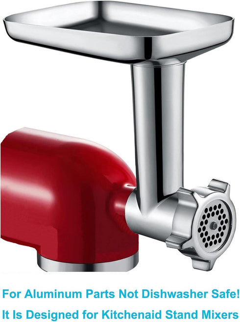 GVODE Meat Grinder Attachment for Kitchenaid Stand Mixer, Includes 4 Grinding Plates, 3 Sausage Tubes, 2 Blades