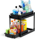 IRIS USA 2-Tier Under Sink Organizer, Storage with Sliding Drawers, Versatile Solution for Kitchen, Office, Bathroom