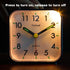 Small Battery Operated Analog Alarm Clock, Silent Non Ticking, Ascending Beep Sounds, Snooze, Light Functions (Blue)