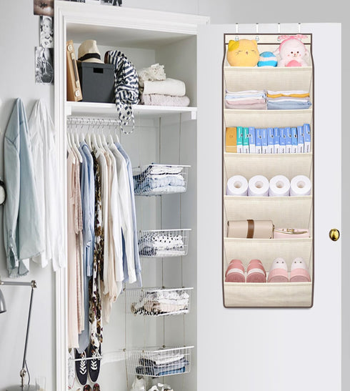 Closet SLEEPING LAMB Shoe Rack for Door, Kids Door Shoe Organizer for hanger, Narrow Hanging Sneaker Storage with Large