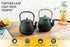 Toptier Mini Little Teapot, Super Small Cast Iron Teapot for Stove Top, Palm-Sized Japanese Stovetop Safe Tea Kettle with Infuser for 11 oz, Black by toptier