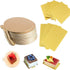 100-Pack Gold Mini Cake Base Boards, Mousse Cake Cardboard Set, Ideal for Dessert Buffet, Wedding, Parties, Catering