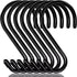HiGift 6 Inch Large S Hooks - Non Slip Vinyl Coated Heavy Duty Hooks for Hanging Plants and Clothes