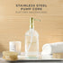 MaisoNovo Hand Soap Dispenser for Bathroom - 16.9 fl oz Clear Glass with Gold Pump