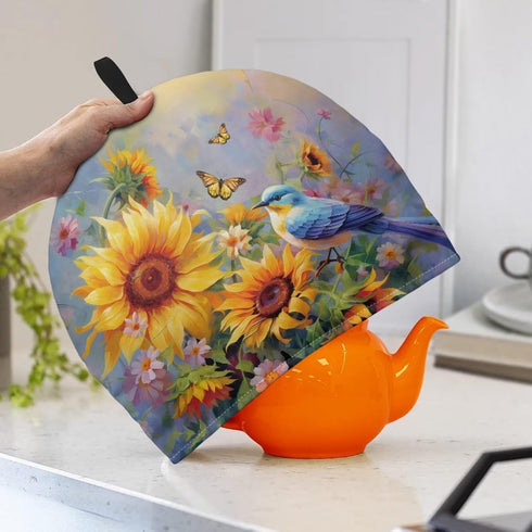Sunflower Dust Cover for Teapots, Insulated Breakfast Pot Cover, Kitchen Tea Cosy with Cotton for Dining Room Coffee