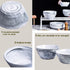 Yundu Grey Marble Ceramics Bowls Set, 58 Ounces Large Salad Bowl Set of 3, Dishwasher & Microwave Safe