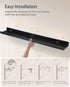 48 Inch Set 2, Long Floating Shelves for Wall, Black Picture Ledge Shelf Wall Mounted Bathroom Long Ledge of Floating