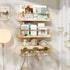 Wall,3 Pack Nursery Shelves for Pine Wood Nursery Floating Book Shelves,Scalloped Floating Shelves for Living Room