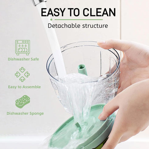 Vegetable Chopper, Manual Food Processor, Veggie Chopper Cutter for Salad, Garlic, Onion