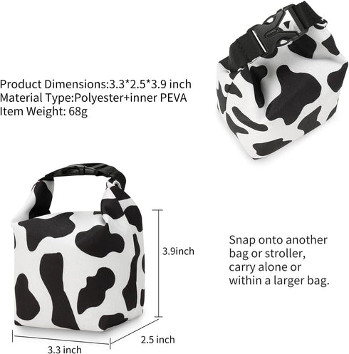 MOV COMPRA Insulated Snack Bag- Women Reusable Sandwich & Snack Bags, Leakproof Food Storage Small Lunch Bag