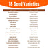 |15,000 18 2026 Open Seed Vault Heirloom Seeds | Seed Types | Survival Seeds | Season | Non GMO Vegetable and Fruit