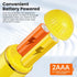 Handheld Electric Milk Frother, Battery Operated Foam Maker and Mixer for Drinks (Yellow)