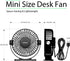 TriPole Desk Fan USB Powered 2 Pack Black Small Portable Fan, 3 Speeds Strong Airflow Mini Fan 360°Rotation Personal Fan 5.1 Inch Table Fan for Home Office Bedroom Desktop Travel, 4.9ft Cable by TriPole