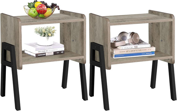 TUTOTAK Nightstnd, Set of 2, Stackable End Tables, Side Table, Bedside Tables
