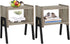 TUTOTAK Nightstnd, Set of 2, Stackable End Tables, Side Table, Bedside Tables