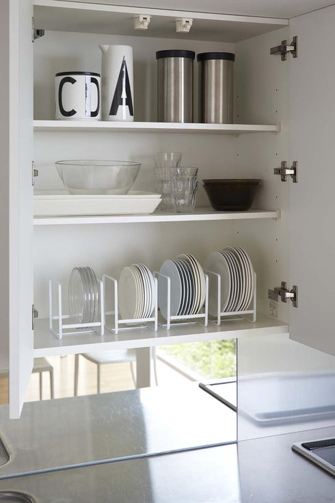 Yamazaki Home Dish Organizer, Storage Rack for Kitchen Cabinets