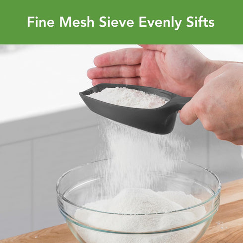 1 20 Tovolo Scoop & Sift Flour Sifter for Baking Dusting Cup Fine Mesh Sieve Flour Duster, Easy Scoop Dishwasher Safe