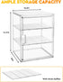 Countertop,4-Layer 1-Pack MEI NIAN Pastry Display Case,Bread Box for Kitchen Adjustable BreadBox, Large Capacity Bread