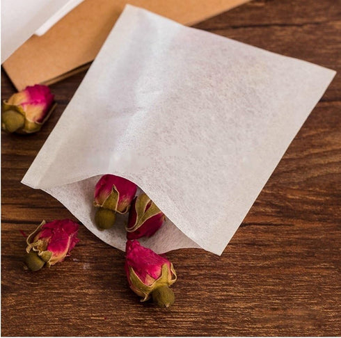 4x5 Large Sealable Tea Bags - 50 Pack, White