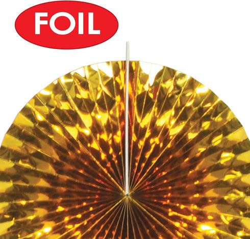 Beistle 10 Piece Black & Gold Decorative Fans for New Year’s Eve, Awards Night, Birthday Party Supplies