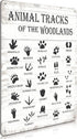 Woodland Nursery Decor Animal Track Field Guide Sign Nature Forest Log Cabin