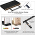 16 Inch 2 Pack, Fun Memories Floating Shelves - Deep Rustic Black Wooden Wall Shelves - Extra Deeper & Thicker Wall