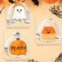 4" Halloween Cookie Cutters Set - Large Stainless Steel Baking Cutters in Pumpkin, Ghost, and Candy Corn Shapes