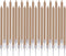 Luter 48Pcs Metallic Birthday Candles in Holders for Tall Birthday Cake and Long Thin Cupcake Decoration