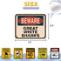 WERNNSAI Shark Zone Party Decorations, 6 PCS 8'' Funny Wall Decor Signs for Boys Kids Birthday Ocean Theme Party