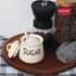 HAOTOP Porcelain Sugar Bowl with Lid and Spoon, 12oz (Beige)