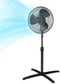 PELONIS Portable 16 Inch Pedestal Fan, 3-Speed, 90° Oscillation, Adjustable Height, Standing Floor Fan for Home, Black
