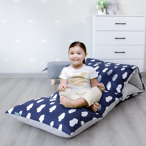 Floor Lounger Cover Non-Slip & Super Soft Pillow Bed Cover, Great for Kids or Adults, Perfect for Slumber Party, Cloud