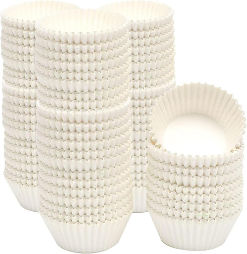 qiqee 1000pcs White Cupcake Liners, Muffin Liners, Food Grade Baking Cups, Standard Size