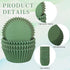 Whaline 300Pcs Green Cupcake Liners, Dark Green Baking Cups for Wedding, Baby Shower, Muffin Liners, Party Decorations