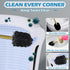 Stainless Steel Toilet Brush and Holder, Golden Toilet Cleaner Brush, Toilet Bowl Brush and Holder for Bathroom Storage
