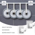 10PCS No Drilling Curtain Rods, Self Adhesive Bracket Holders, Adjustable Curtain Rod Hooks for Bathroom Kitchen