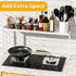 27 33 Inch 4 Countertop, Stove Top Shelf for Curved Stove, Expand to Spice Rack, Level Adjustable Height Spice Shelf