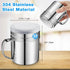 20 (10oz) Lallisa Pcs Stainless Steel Salt and Pepper Shakers with Lid and Handle Dredge Spice Seasoning Condiment