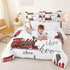 Set Set Set Set 1 Feelyou Cartoon Car Bedding Kids Train Comforter Boys Girls Choo-Choo Rail Roads Tracks Decor