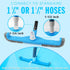 20" 2 1 1-1/4" 1-1/2" TidyMister in Pool Brush Vacuum Head with Swivel Hose Connection & Sturdy Nylon Bristles