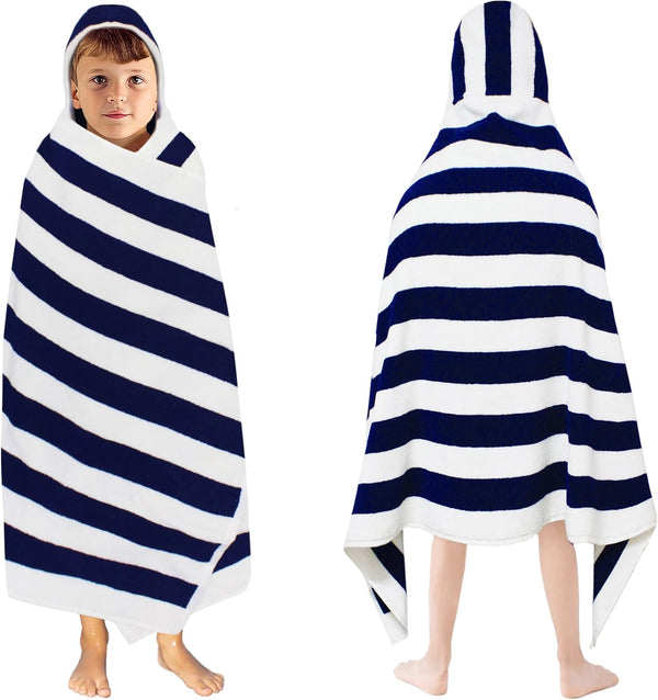 ORIGINAL KIDS Hooded Bath Towel Wrap - 100% Cotton Terry Large Oversized Hooded Kids