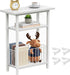 Heybly Small Narrow Side Table for Small Space, Thin Bedside Table with