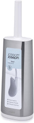 Set, Joseph Joseph Flex Hygienic Silicone Toilet Brush with Slim Holder Flexible Anti-drip, Anti-Clog Deep Clean Head